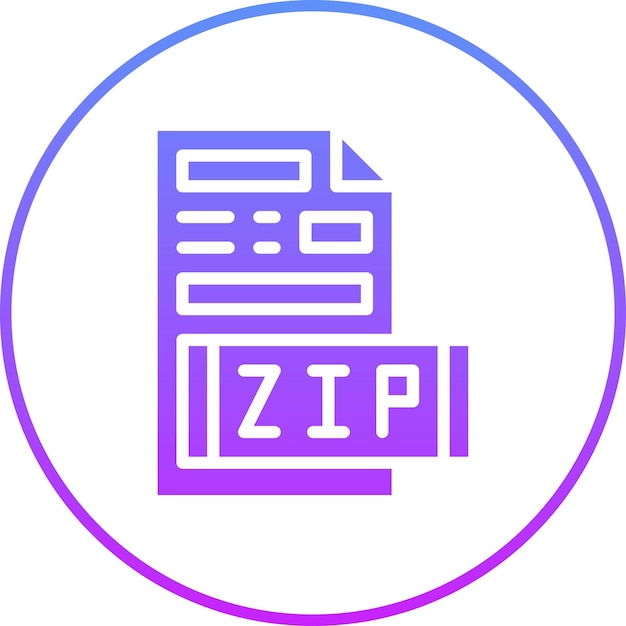 Vecteur illustration de l'icône vectorielle du fichier zip de l'iconset d'hébergement web