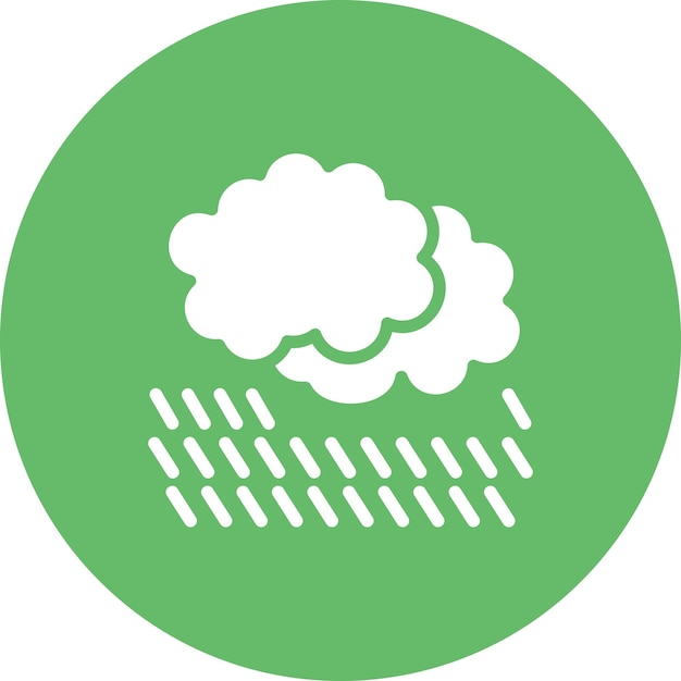 Vecteur illustration de l'icône vectorielle du jour de pluie de l'iconette météo
