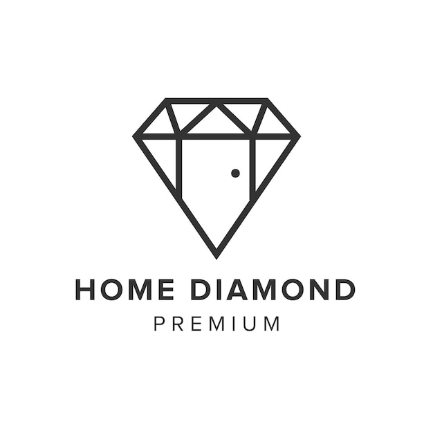 Illustration De L'icône Vectorielle Du Logo De La Maison Diamant