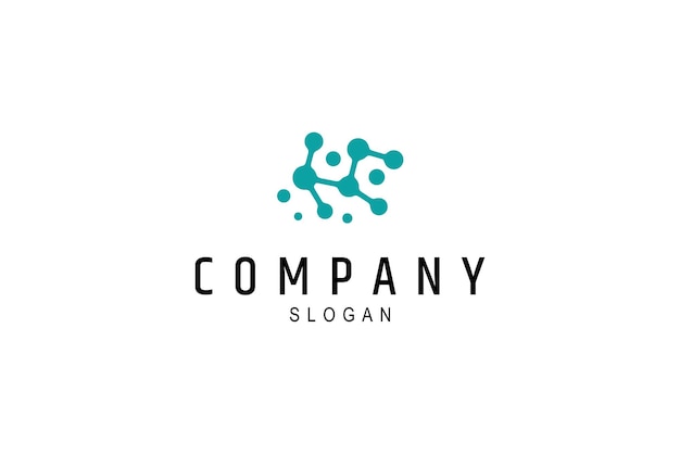l'illustration de l'icône vectorielle du logo neurone dans une conception plate
