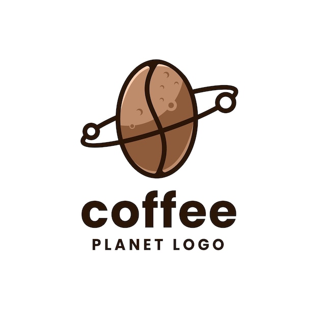 Illustration De L'icône Vectorielle Du Logo De La Planète Café