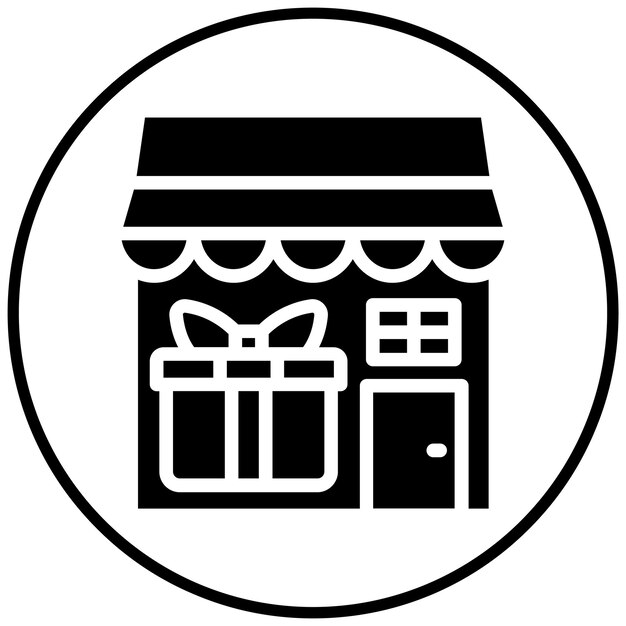 Vecteur illustration de l'icône vectorielle du magasin des magasins et des magasins