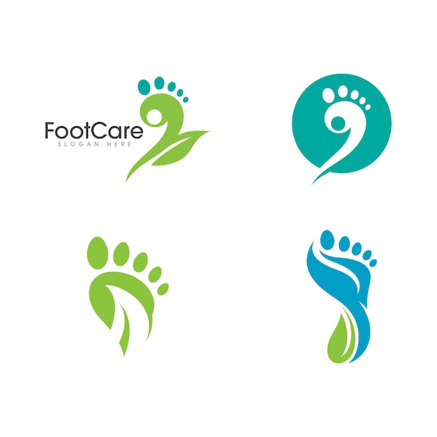 Vecteur illustration de l'icône vectorielle du modèle de logo de soins des pieds