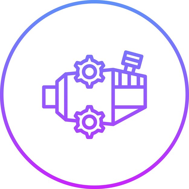 Illustration De L'icône Vectorielle Du Moteur Du Jeu D'icônes De L'énergie Nucléaire