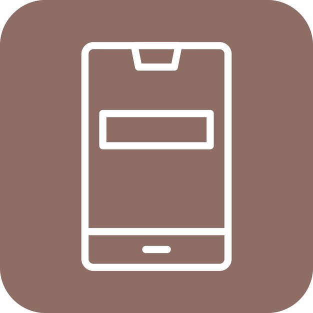 Illustration de l'icône vectorielle du smartphone de l'iconette de divertissement