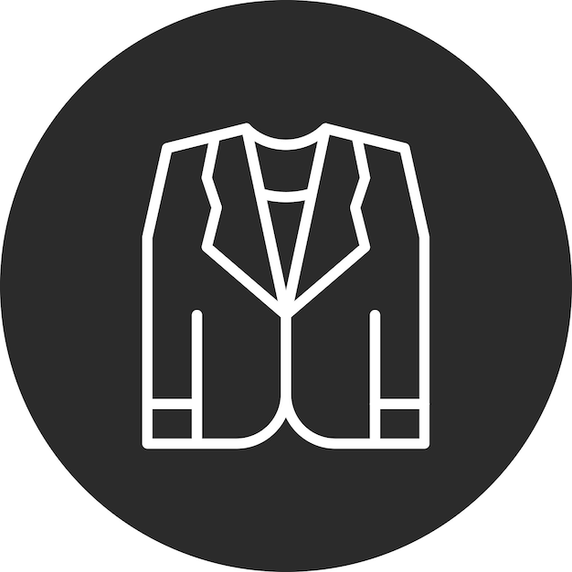 Vecteur illustration de l'icône vectorielle du smoking du jeu d'icônes de couture