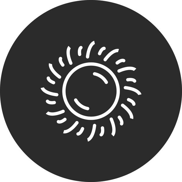Illustration de l'icône vectorielle du soleil du jeu d'icônes d'écologie