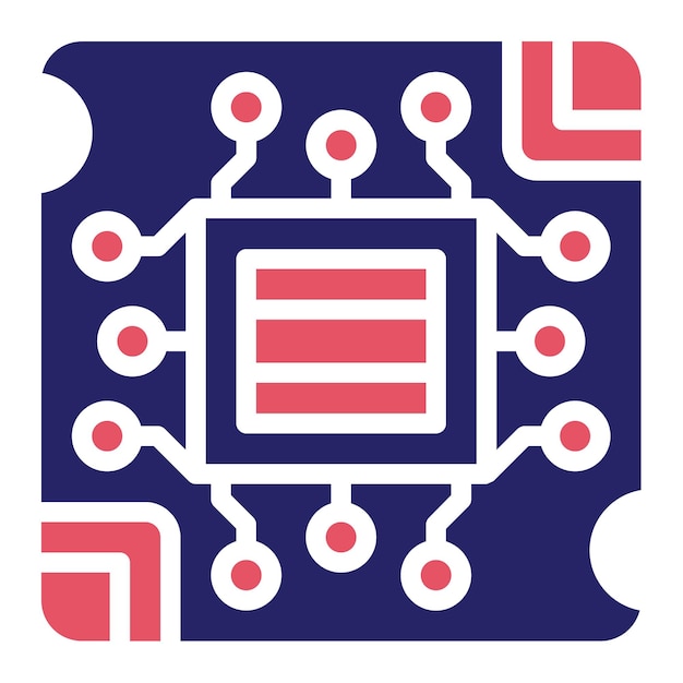 Vecteur illustration de l'icône vectorielle du tableau de pcb du jeu d'icônes d'outils d'électricien