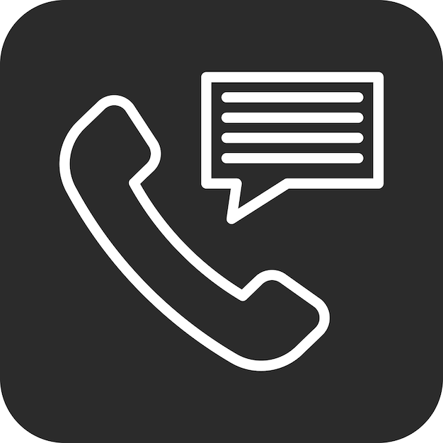Illustration de l'icône vectorielle du téléphone du jeu d'icônes des services hôteliers