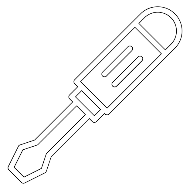 Vecteur illustration de l'icône vectorielle du tournevis de démarrage d'entreprise