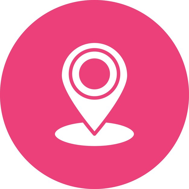 Illustration de l'icône vectorielle de l'emplacement du jeu d'icônes de marketing
