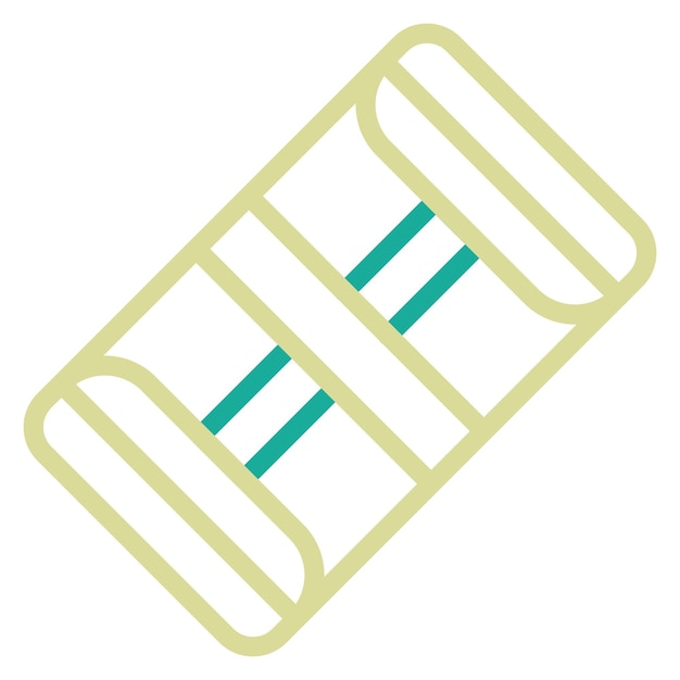 Vecteur illustration de l'icône vectorielle de l'enveloppe longue du jeu d'icônes office stationery