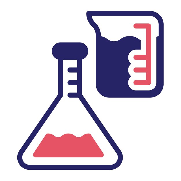 Vecteur illustration de l'icône vectorielle de l'expérience de la série d'icônes de chimie