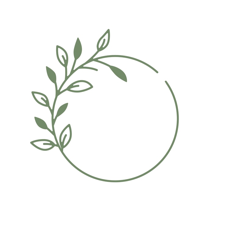 Vecteur illustration de l'icône vectorielle de la feuille de la couronne circulaire