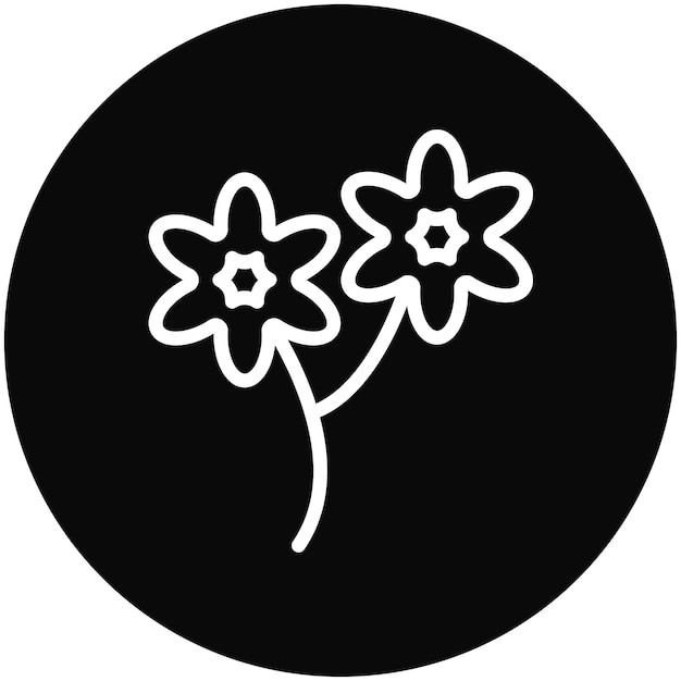 Illustration de l'icône vectorielle des fleurs du jeu d'icônes des événements de récompense
