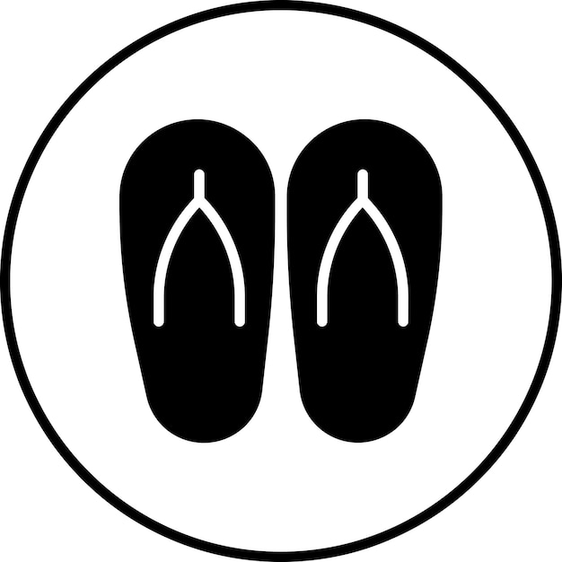 Vecteur illustration d'une icône vectorielle de flip-flops de l'icône d'été