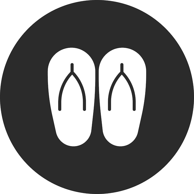 Illustration d'une icône vectorielle de flip-flops de l'icône d'été