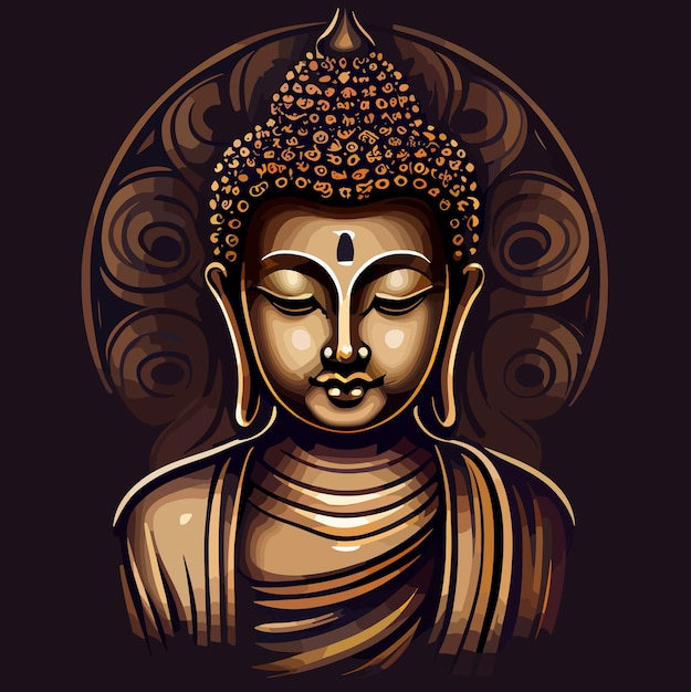 Vecteur illustration d'icône vectorielle de gautama bouddha