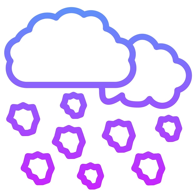 Vecteur illustration de l'icône vectorielle de la grêle du jeu d'icônes des catastrophes naturelles