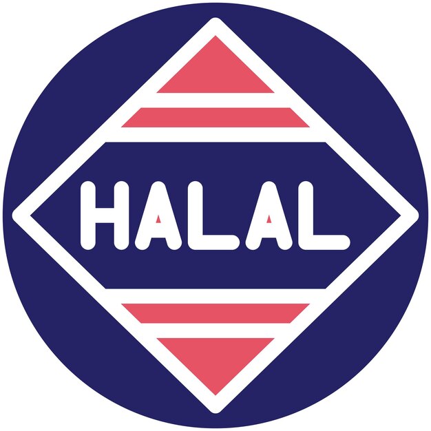 Vecteur illustration de l'icône vectorielle halal du groupe d'icônes du ramadan