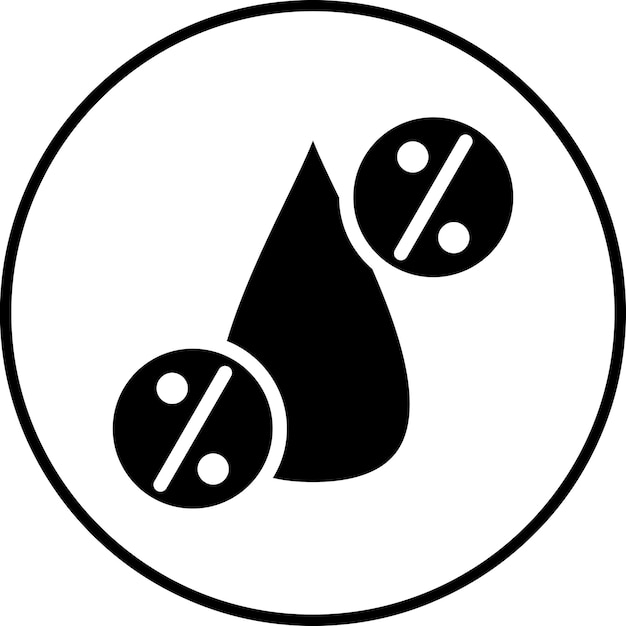 Illustration De L'icône Vectorielle De L'humidité De L'iconette Météo