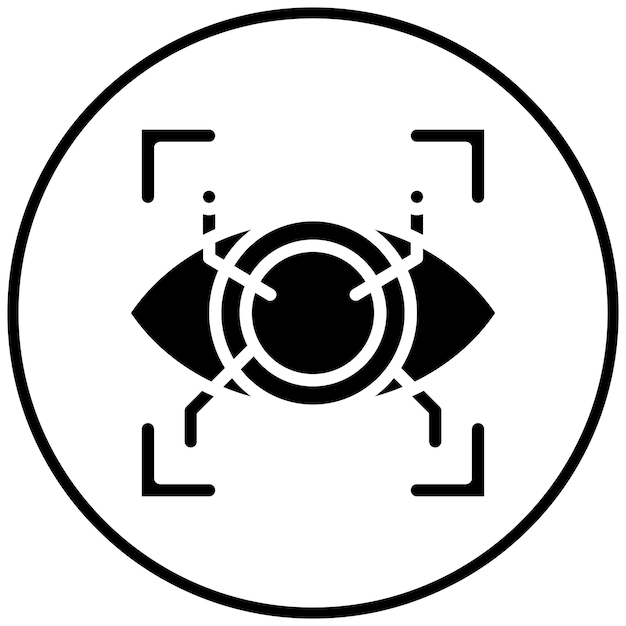 Illustration de l'icône vectorielle d'identification intelligente du jeu d'icônes de la maison intelligente