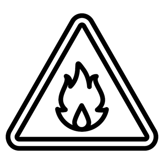 Illustration de l'icône vectorielle inflammable du jeu d'icônes de l'industrie pétrolière