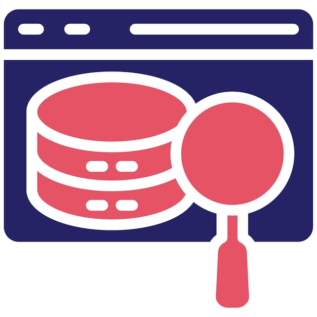 Vecteur illustration de l'icône vectorielle d'interprétation des données du jeu d'icônes d'analyse des données