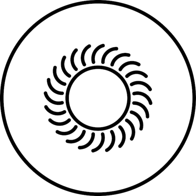 Illustration de l'icône vectorielle de la journée ensoleillée de la série d'icônes météo