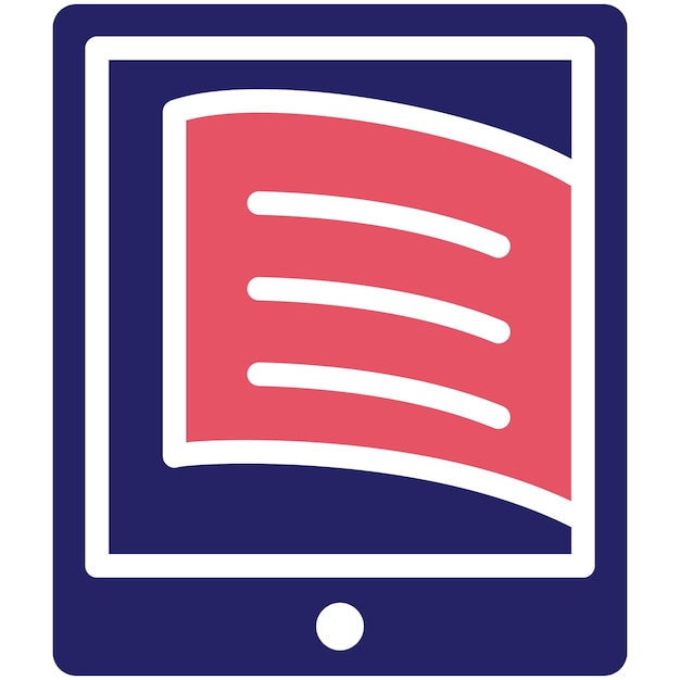 Vecteur illustration de l'icône vectorielle d'un livre en ligne sur l'éducation en ligne