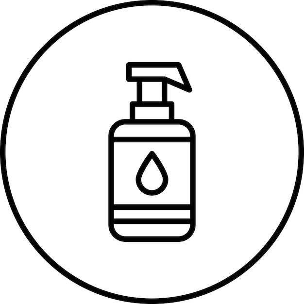 Vecteur illustration de l'icône vectorielle de la lotion du jeu d'icônes de cosmétiques