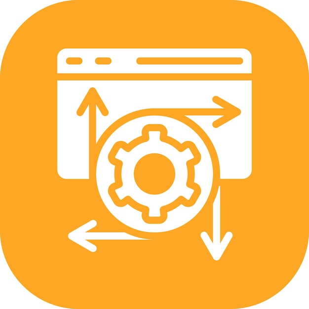 Vecteur illustration de l'icône vectorielle de modélisation de l'api du jeu d'icônes d'analyse de données