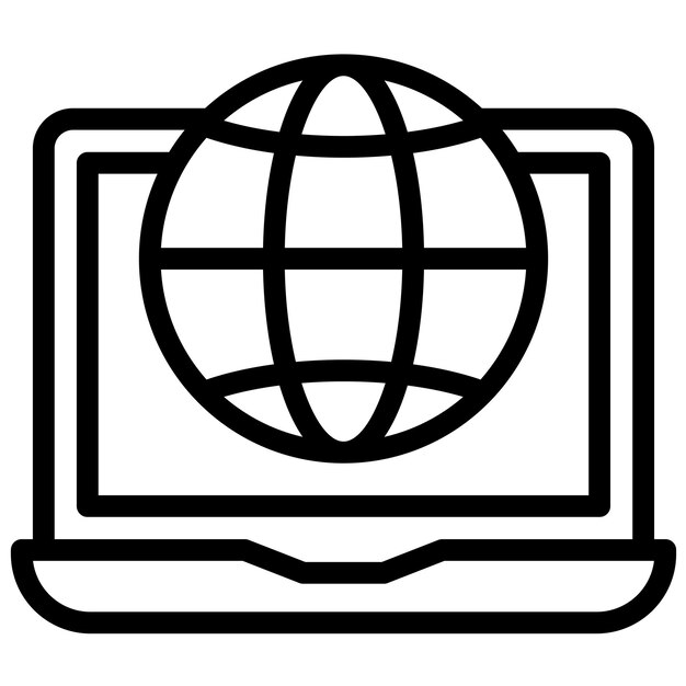 Illustration de l'icône vectorielle mondiale du jeu d'icônes Travail à domicile