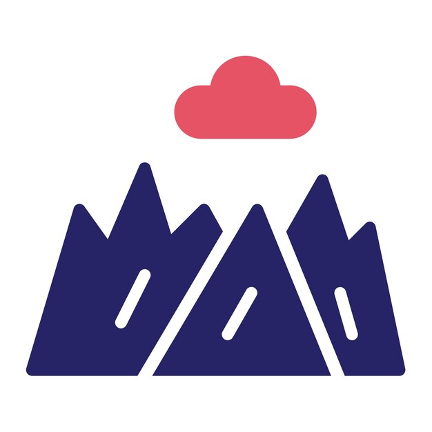 Vecteur illustration de l'icône vectorielle de la montagne sauvage du jeu d'icônes du wild west