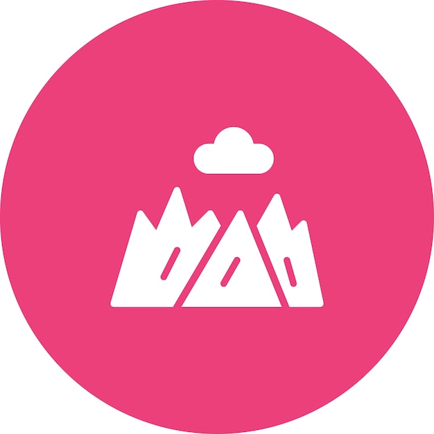 Vecteur illustration de l'icône vectorielle de la montagne sauvage du jeu d'icônes du wild west