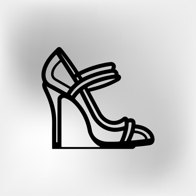 Illustration D'icône Vectorielle Plate De Chaussure Sur Fond Blanc