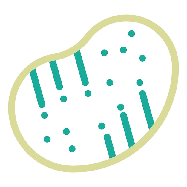 Vecteur illustration de l'icône vectorielle de la pomme de terre du jeu d'icônes des fruits et légumes