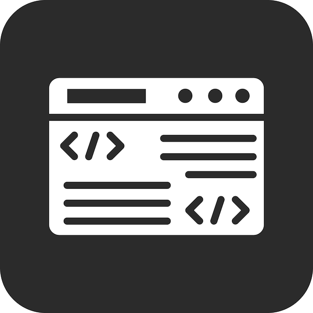Illustration d'une icône vectorielle de programmation de l'ensemble d'icônes SEO et SEM