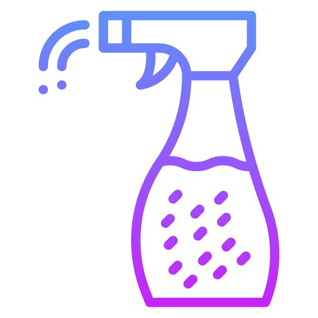 Vecteur illustration de l'icône vectorielle de pulvérisation d'eau du jeu d'icônes du salon de coiffure