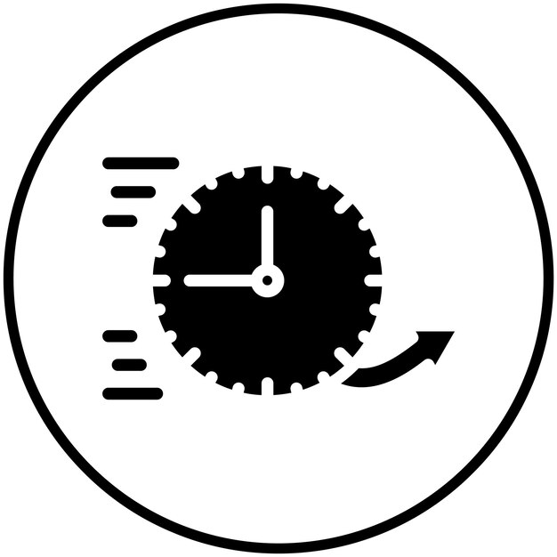 Illustration D'une Icône Vectorielle De Réponse Rapide De L'icône De L'heure Et De La Date