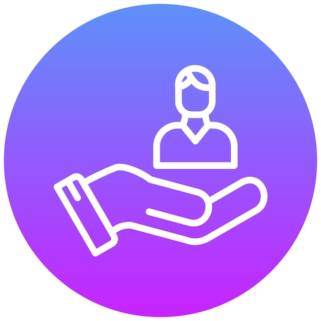 Illustration de l'icône vectorielle de la responsabilité de l'iconette de leadership