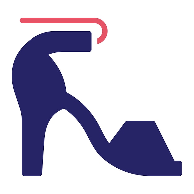 Vecteur illustration de l'icône vectorielle de la sandale du jeu d'icônes de vêtements