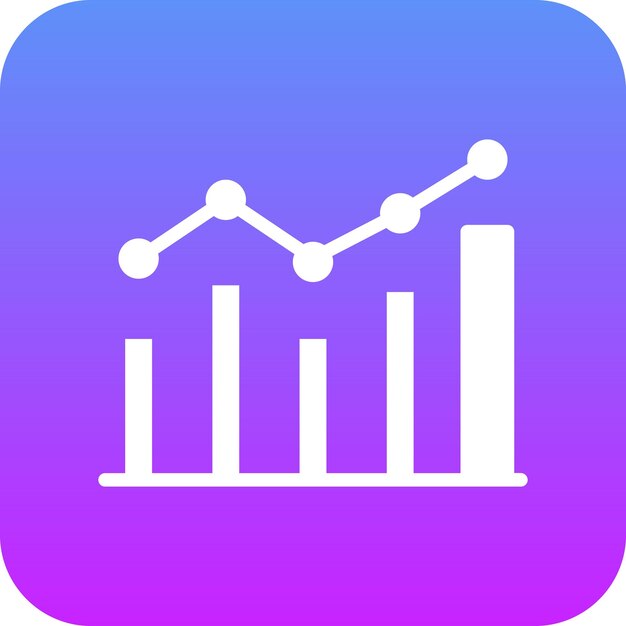 Illustration de l'icône vectorielle des statistiques du marché du jeu d'icônes de démarrage d'entreprise