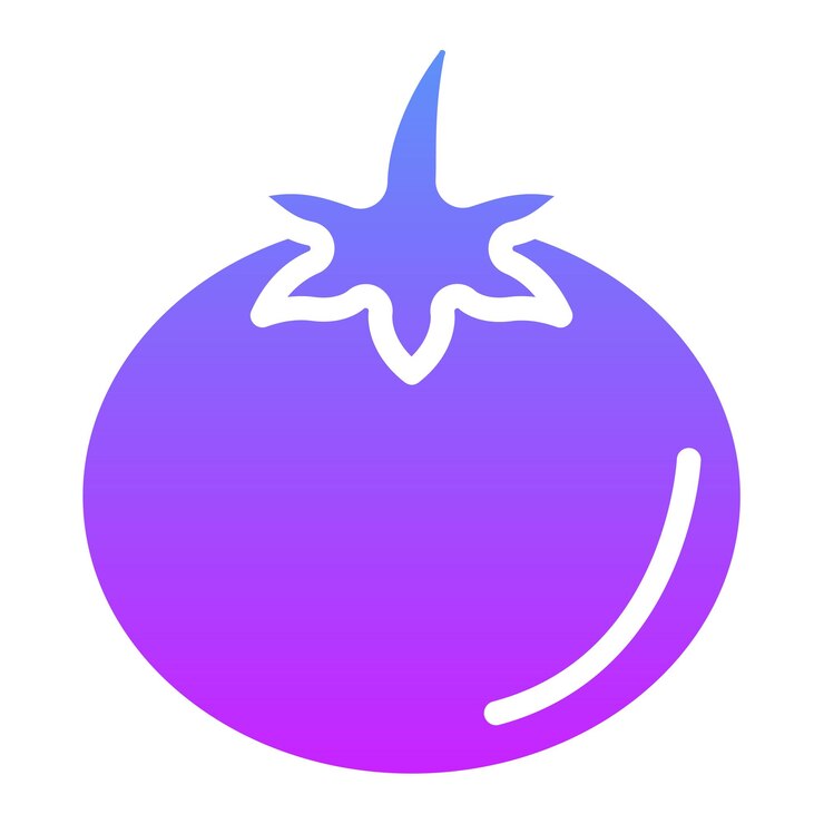 Vecteur illustration de l'icône vectorielle de la tomate du jeu d'icônes des fruits et légumes