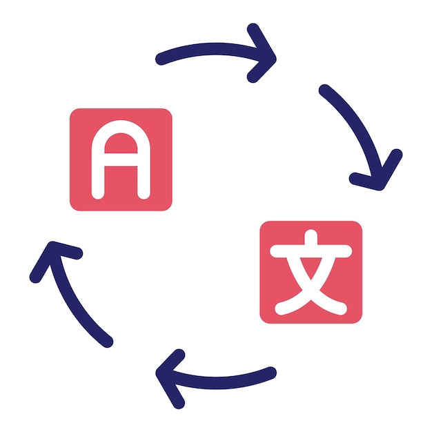 Illustration D'icône Vectorielle De Traduction De L'icône De Communication