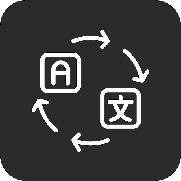 Illustration D'icône Vectorielle De Traduction De L'icône De Communication