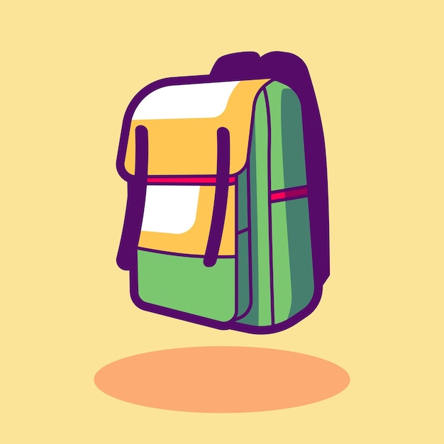 Illustration de l'icône de voyage de sac à dos Ransel