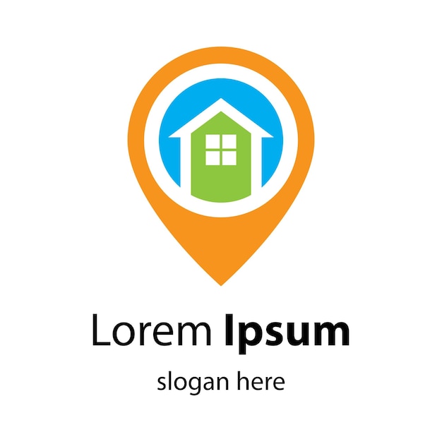 Illustration d'images de logo de point de maison