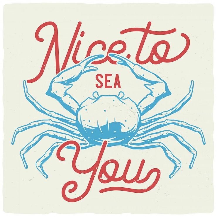 Vecteur illustration impressionnante de crabe