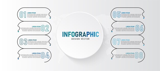 L'illustration Infographique Peut être Utilisée Pour Les Présentations Processus Mises En Page Bannières Graphiques De Données